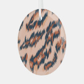 Luipaard Print: Textiel naadloos ontwerp. Glas Ornament (Voorkant links)