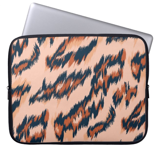 Luipaard Print: Textiel naadloos ontwerp. Laptop Sleeve (Voorkant)