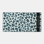 Luipaard Print, Vlekken, Blauwe luipaard, Jouw naa Bureaumat (Voorkant)