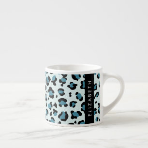 Luipaard Print, Vlekken, Blauwe luipaard, Jouw naa Espresso Kop