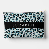Luipaard Print, Vlekken, Blauwe luipaard, Jouw naa Etui (Achterkant)