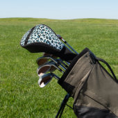 Luipaard Print, Vlekken, Blauwe luipaard, Jouw naa Golfheadcover (Insitu)