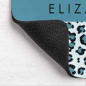 Luipaard Print, Vlekken, Blauwe luipaard, Jouw naa Muismat (Hoek)