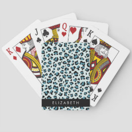 Luipaard Print, Vlekken, Blauwe luipaard, Jouw naa Pokerkaarten
