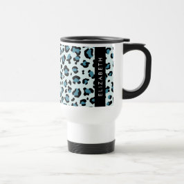 Luipaard Print, Vlekken, Blauwe luipaard, Jouw naa Reisbeker