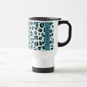 Luipaard Print, Vlekken, Blauwe luipaard, Jouw naa Reisbeker