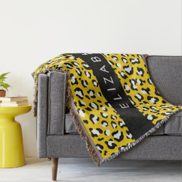 Luipaard Print, Vlekken, Gele Luipaard, Jouw naam Deken