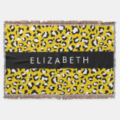 Luipaard Print, Vlekken, Gele Luipaard, Jouw naam Deken (Voorkant)