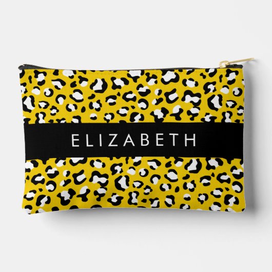 Luipaard Print, Vlekken, Gele Luipaard, Jouw naam Etui (Achterkant)
