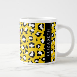 Luipaard Print, Vlekken, Gele Luipaard, Jouw naam Grote Koffiekop