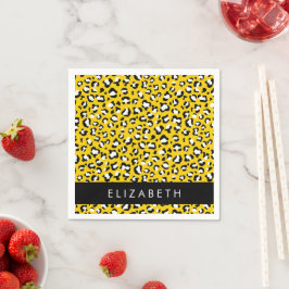 Luipaard Print, Vlekken, Gele Luipaard, Jouw naam Servet