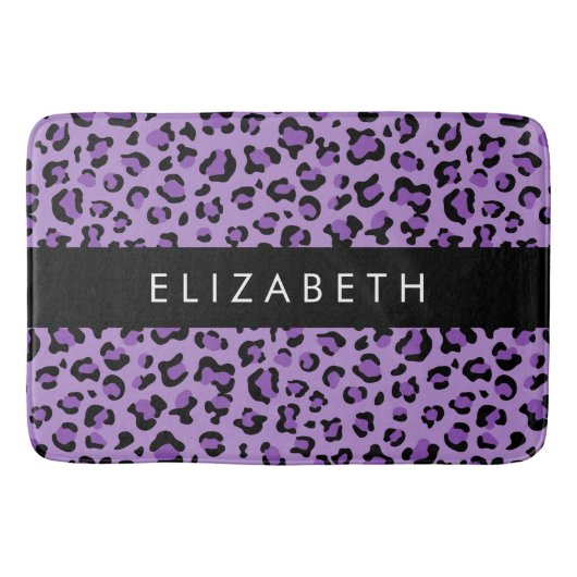 Luipaard Print, Vlekken, Paarse luipaard, Jouw naa Badmat (Voorkant)