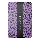 Luipaard Print, Vlekken, Paarse luipaard, Jouw naa Badmat (Voorkant Verticaal)