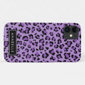 Luipaard Print, Vlekken, Paarse luipaard, Jouw naa Case-Mate iPhone Case (Achterkant (horizontaal))