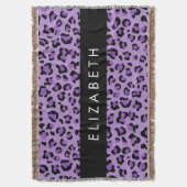 Luipaard Print, Vlekken, Paarse luipaard, Jouw naa Deken (Voorkant Verticaal)