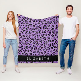Luipaard Print, Vlekken, Paarse luipaard, Jouw naa Fleece Deken