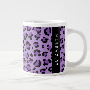 Luipaard Print, Vlekken, Paarse luipaard, Jouw naa Grote Koffiekop