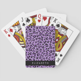 Luipaard Print, Vlekken, Paarse luipaard, Jouw naa Pokerkaarten