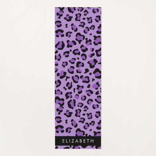 Luipaard Print, Vlekken, Paarse luipaard, Jouw naa Yogamat (Voorkant)