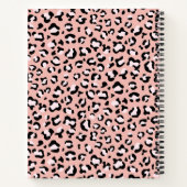 Luipaard Print, Vlekken, Roze Luipaard, Jouw naam Notitieboek (Achterkant)