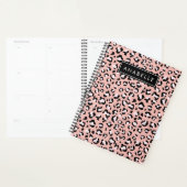 Luipaard Print, Vlekken, Roze Luipaard, Jouw naam Planner (Display)