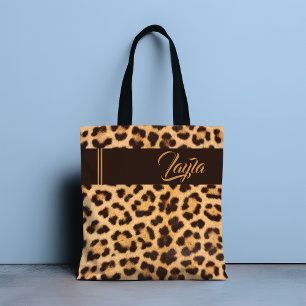Luipaard Print Wild Girly Patroon Gepersonaliseerd Tote Bag