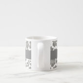 Luipaard Print Witte en Grijze Espresso Mok (Achterkant)