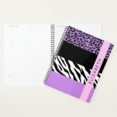 Luipaard Print, Zebra Print, Paarse, Jouw naam Planner (Display)
