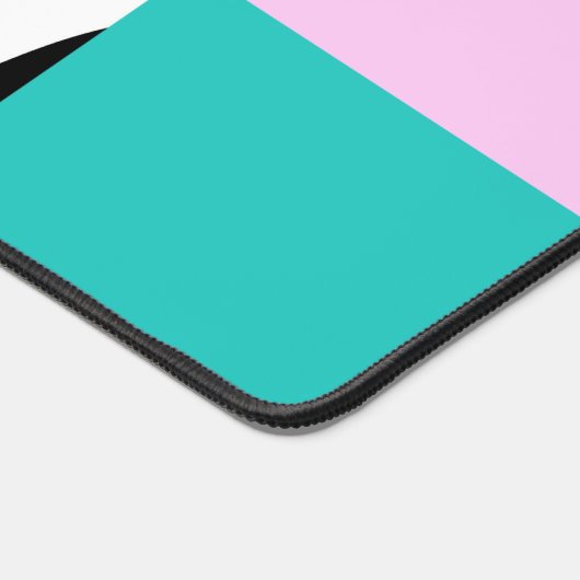 Luipaard Print, Zebraprint, Blauw, Jouw naam Bureaumat (Hoek)