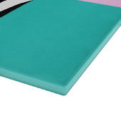 Luipaard Print, Zebraprint, Blauw, Jouw naam Snijplank (Hoek)