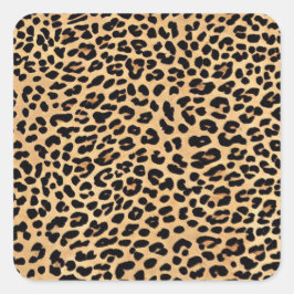 Luipaard printtextiel Square sticker