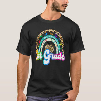 Luipaard Regenboog 1e Leerjaar Terug naar school E T-shirt