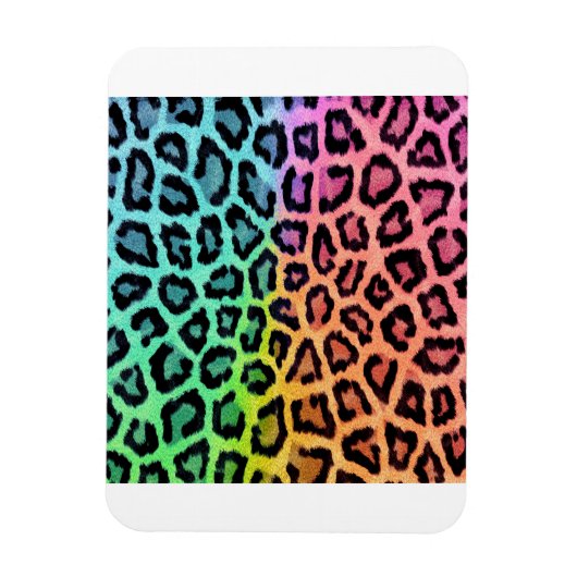 luipaard regenboog achtergrond magneet (Verticaal)