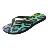 luipaard regenboog achtergrond teenslippers (Schuin)