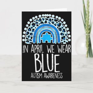 Luipaard Regenboog April We dragen blauw Autisme b Kaart