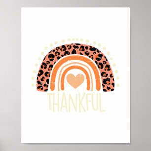 luipaard regenboog dankbare Thanksgiving leraar vr Poster