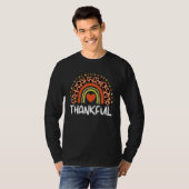 Luipaard Regenboog Hart Dankbaar Thanksgiving Boho T-shirt (Voorkant volledig)