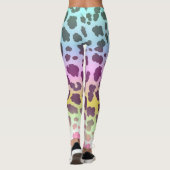Luipaard regenboog kleurrijk patroon leggings (Achterkant)
