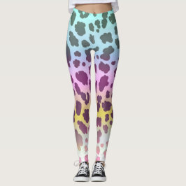 Luipaard regenboog kleurrijk patroon leggings