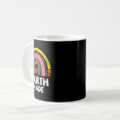 Luipaard Regenboog Vierde Klas 4e Eerste Dag Schoo Koffiemok (Voorkant links)