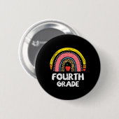 Luipaard Regenboog Vierde Klas 4e Eerste Dag Schoo Ronde Button 5,7 Cm (Voorkant /achterkant)