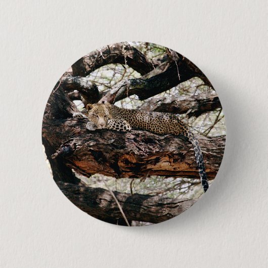 Luipaard Ronde Button 5,7 Cm (Voorkant)