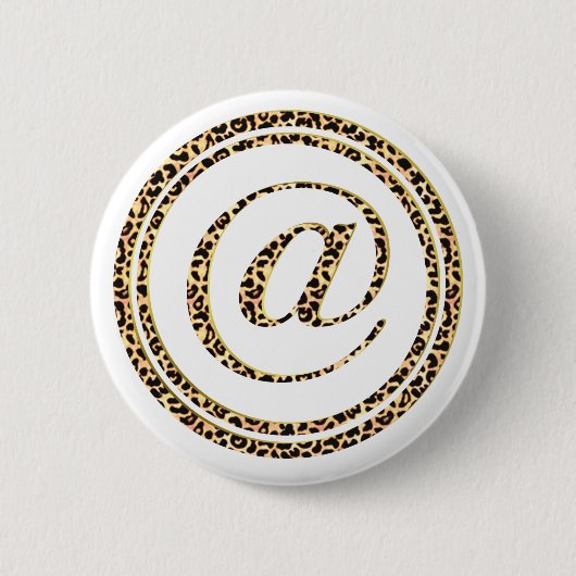 Luipaard @ ronde button 5,7 cm (Voorkant)