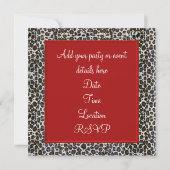 Luipaard Rood All Occasion Feest Event Kaart (Achterkant)