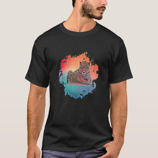 Luipaard Roofdier Grote Katachtige Dier Afrika Kle T-shirt (Voorkant)