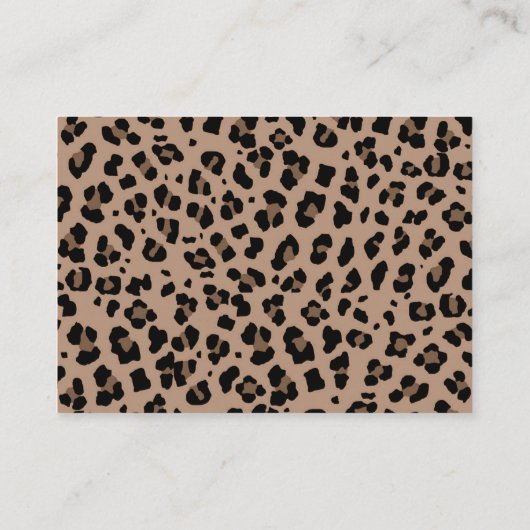 Luipaard & Roze Baby Luier Raffle Insert Kaarten (Achterkant)