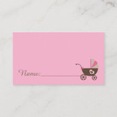 Luipaard & Roze Baby Luier Raffle Insert Kaarten (Achterkant)