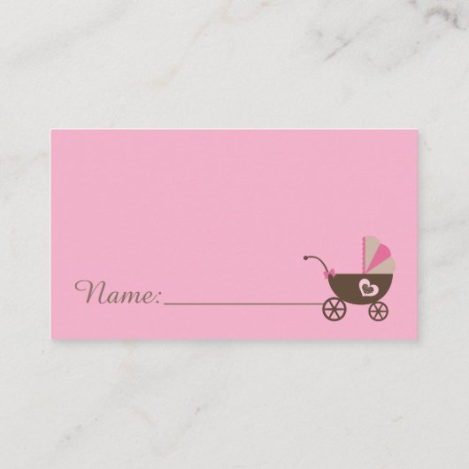 Luipaard & Roze Baby Luier Raffle Insert Kaarten (Achterkant)