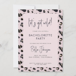 Luipaard Roze Laten we Wild Bachelorette Kaart