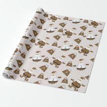 Luipaard Santa Tas Patroon Op Beige